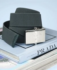 Cinto Prada Elástico Cinza