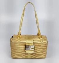 Bolsa Fendi Baguette Shopper Edição Limitada Dourada