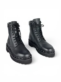 Bota Valentino Combat Boot Preta