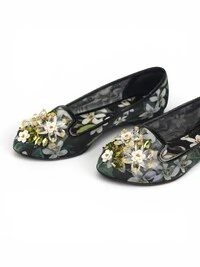 Sapatilha Dolce & Gabbana Blossom Crystal Ballet Flats