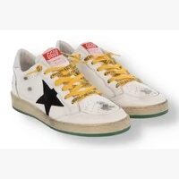 Tênis Golden Goose Superstar (Cadarço Amarelo) White+Black
