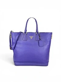 Bolsa Prada Vitello Daino Roxa