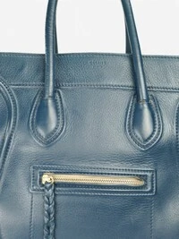 Celine Phantom Luggage Média Azul-Petróleo