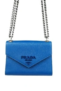 Bolsa Prada Lux Monochrome Envelope Azul Bic