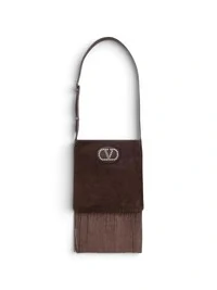 Bolsa Valentino Nellcôte Small Suede Marrom