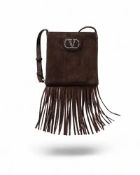 Bolsa Valentino Nellcôte Small Suede Marrom
