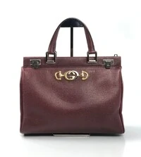 Bolsa Gucci Zumi Tote Burgundy