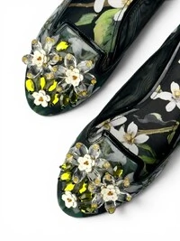Sapatilha Dolce & Gabbana Blossom Crystal Ballet Flats