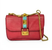 Bolsa Valentino Glam Lock Small Vermelha
