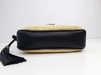 Bolsa Saint Laurent Crossbody Camera Rafia Rafia /Couro
