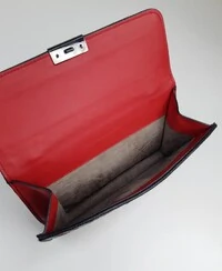 Bolsa Bottega Veneta Olimpia Intrecciato Vermelho/Preto