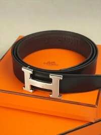 Cinto Hermès Constance Reversível Preto e Marrom