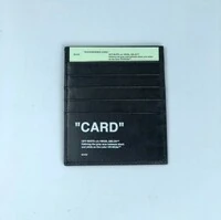 Porta Cartão Off White Couro Preto