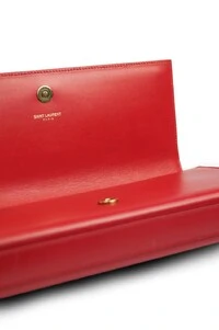 Clutch Yves Saint Laurent Couro Vermelha