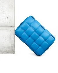 Bolsa Bottega Veneta Padded Cassette Azul Bic