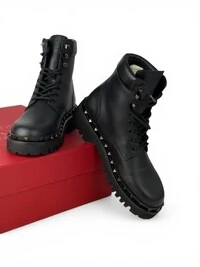 Bota Valentino Combat Boot Preta