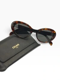 Óculos de Sol Celine Cat-Eye Tortoise Dark Havana