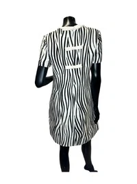 Vestido Valentino Estampado P&B Zebra