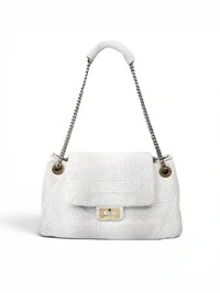 Bolsa Chanel Reissue Perforated Leather White