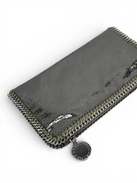 Clutch Stella McCartney Falabella Verde Metalizado