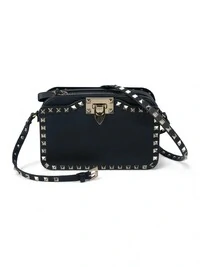 Bolsa Valentino Flip Lock Camera Bag Preta