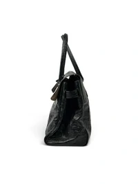 Bolsa Mulberry Bayswater em Couro Croco Preto