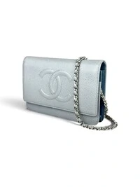 Bolsa Chanel WOC Caviar Sky Blue