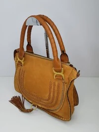 Bolsa Chloé Marcie Camurça Caramelo