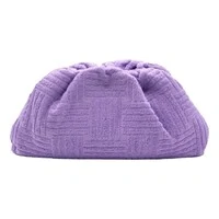 Bolsa Bottega Veneta The Pouch Atoalhada Lilás