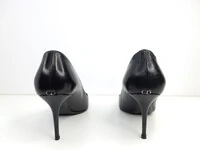 Sapato Christian Dior em Couro e Verniz Preto
