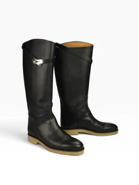 Bota Hermès Jumping Noir c/ Palladium