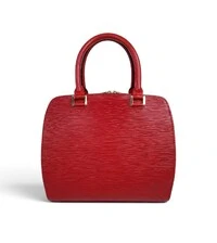 Bolsa Louis Vuitton Sablons em Couro Epi Vermelha