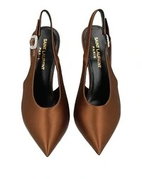 Sapato Saint Laurent Scarpin Yasmeen Brown