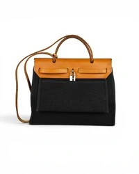Bolsa Hermès Herbag 31 Vintage Preta/Caramelo