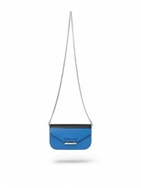 Bolsa Prada Sybille Crossbody em Couro Azul e Preto