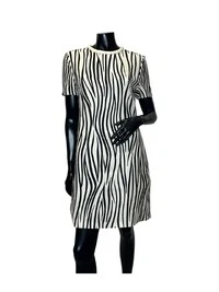 Vestido Valentino Estampado P&B Zebra