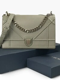 Bolsa Dior Diorama Flap Bag Cinza