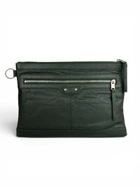 Porta Documentos Balenciaga Motorcycle Verde Musgo