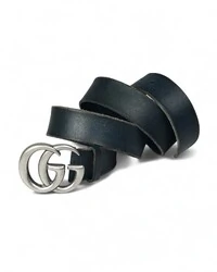 Gucci GG Distressed Leather Belt – Navy