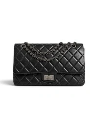 Bolsa Chanel 2.55 Reissue Classic Double Flap Large Preta