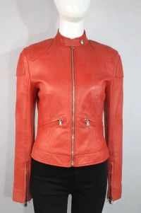 Jaqueta Dolce & Gabbaba Couro Coral