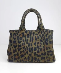 Bolsa Prada Canapa Tote Animal Print