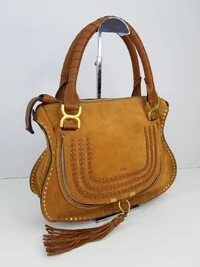 Bolsa Chloé Marcie Camurça Caramelo