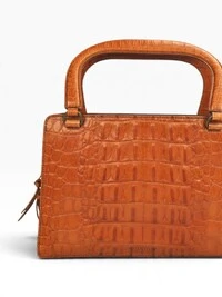Bolsa Miu Miu Vintage Croco Laranja