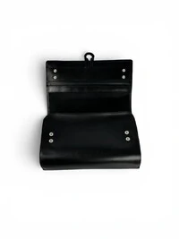 Necessaire Versace em Couro Granulado Preta