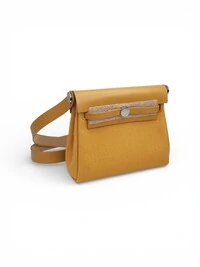 Bolsa Hermès Herbag Zip Retourne 20 Amarelo