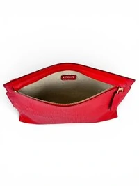 Clutch Loewe em Couro Vermelha
