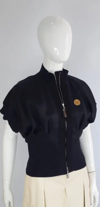 Top Curto Louis Vuitton, Cotton, Preto