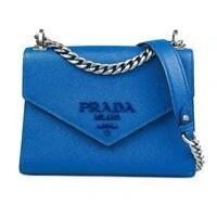 Bolsa Prada Lux Monochrome Envelope Azul Bic