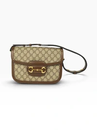 Bolsa Gucci Horsebit 1955 GG Supreme Marrom